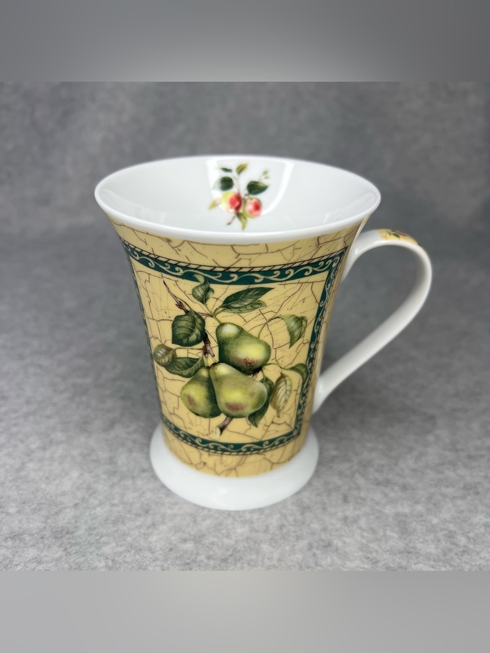 Pimpernel Fine Porcelain Mug Pears & Apples Cottage 90’s Vintage England Fall